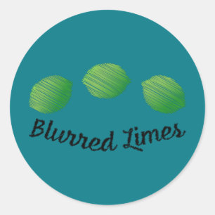 Blurred Limes Ronde Sticker
