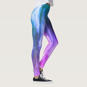 Blurred Motion Grass Natuur Abstract Paars Roze Leggings
