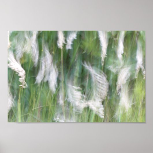 Blurred Motion Grass Natuur Abstract Poster (Voorkant)