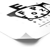 Blurry Eye Test Chart Foto Afdruk (Hoek)