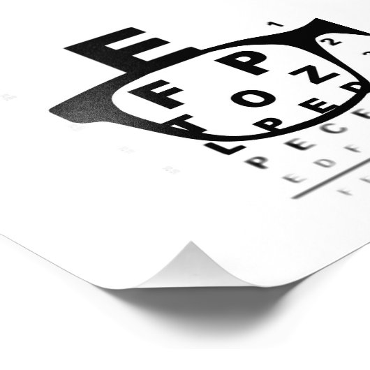 Blurry Eye Test Chart Foto Afdruk (Hoek)