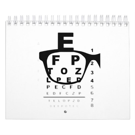 Blurry Eye Test Chart Kalender (Hoes)