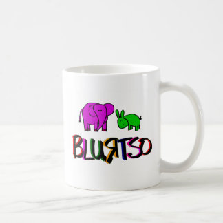 blurtso logo groen en roze koffiemok