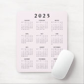 Blush 2025 Maandkalender Muismat (Met muis)