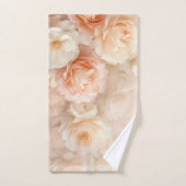 Blush 3 D Roses Monogramme Aquarelle (Serviette à main)