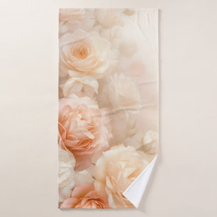 Blush 3 D Waterverf Rozen Badhanddoek
