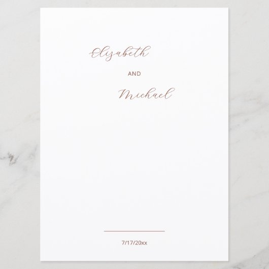  Blush 3D Boho Flowers White Menu (Achterkant)