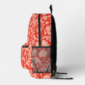 Blush abstract koraal bloempatroon bedrukte rugzak (Rechts)