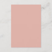 Blush Abstract Tropical Floral Leaf Wedding  Informatiekaartje (Achterkant)