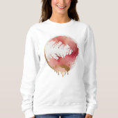 Blush Abstracte kunst | Dames Basic Sweatshirt (Voorkant)