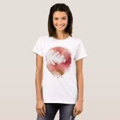 Blush Abstracte kunst | Dames Basic T-Shirt (Voorkant volledig)