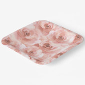 Blush Abstracte Waterverf Roos Elegant  Papieren Bordje (Gebogen)