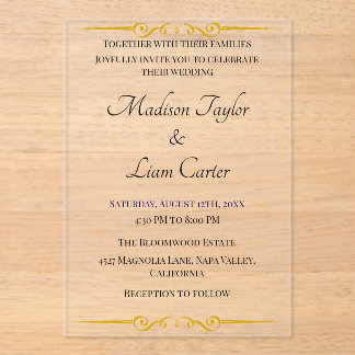 Blush acryl bruiloft uitnodiging eenvoudig acryl uitnodigingen