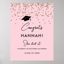 Blush Afstuderen Afstudeerder Party Class of 2023  Poster