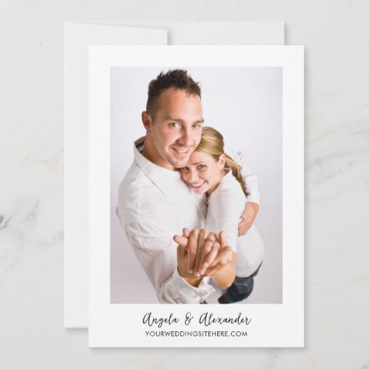 Blush Alaska trouwkaart Save The Date (Achterkant)