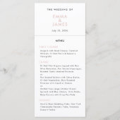 Blush Ampersand Bruiloft | QR Code | Elegant Menu (Voorkant)