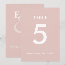 Blush Ampersand Trouw | Modern Tafelnummer