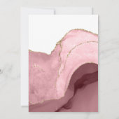 Blush and Gold Agate Engagement Party Kaart (Achterkant)