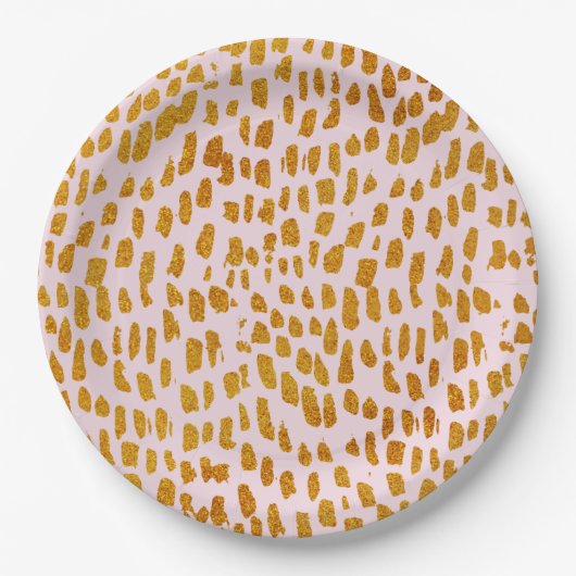 Blush and Gold Leopard Safari Theme Paper Bord (Voorkant)
