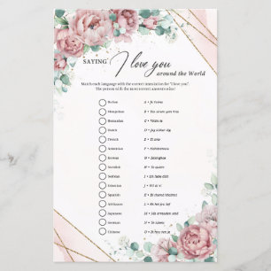 Blush and gold lijst Ik hou van je over de hele we