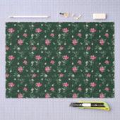 Blush and green kerstWaterverf Flowers Tissuepapier (Craft)