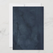 Blush and Navy Waterverf Flowers Baby Sprinkle Kaart (Achterkant)