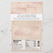 Blush and Roos Gold Snoep Bar en Nugget Wrappers Flyer (Voorkant)