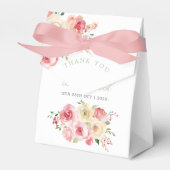 Blush and Sage Green Floral Weddenschap Bedankt Bedankdoosjes (Voorkant Zijde)