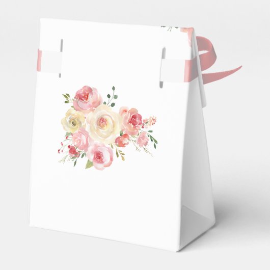 Blush and Sage Green Floral Weddenschap Bedankt Bedankdoosjes (Achterkant)