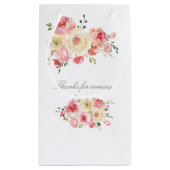 Blush and Sage Green Floral Weddenschap Bedankt Klein Cadeauzakje (Achterkant)