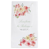 Blush and Sage Green Floral Weddenschap Bedankt Klein Cadeauzakje (Voorkant)