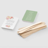 Blush and Sage Green Floral Wedding Programme Handwaaier (Niet-gemonteerd)