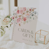 Blush and White Floral Arch Gifts and Kaarten Sign Reclamebord Met Voetstuk