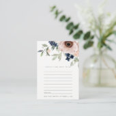 Blush Anemone Floral Advisate for Mum Baby shower  Informatiekaartje (Staand voorkant)