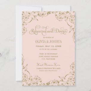  Blush Antiek Vlaams repetitief Dinner Kaart