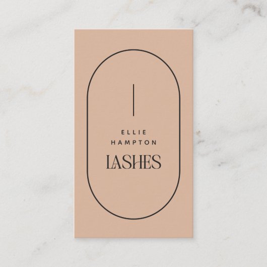 Blush Arch Lashes Beauty Minimalist Visitekaartje (Voorkant)