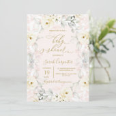 Blush Baby shower Invitation fille (Debout devant)