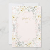 Blush Baby shower Invitation fille (Dos)