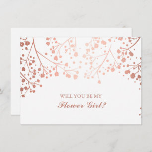 Blush Baby's Breath Wedding Bloemenmeisje Kaart