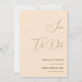 Blush Background Minimalism Save The Date (Voorkant)