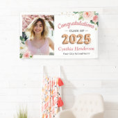 Blush Balloon Font Class of 2025 Afstudeerfeest Spandoek (Insitu)