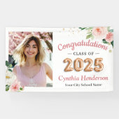 Blush Balloon Font Class of 2025 Afstudeerfeest Spandoek (Horizontaal)