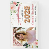 Blush Balloon Font Class of 2025 Afstudeerfeest Spandoek (Verticaal)