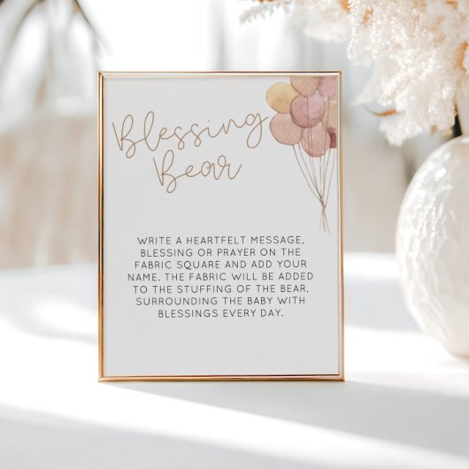 Blush Balloons Blessing Beer Poster