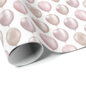 Blush Balloons Verjaardag Cadeaupapier (Rol Hoek)