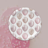 Blush Balloons Verjaardag Papieren Bordje