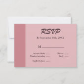 Blush Bar Wedding RSVP Card (Devant)