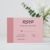 Blush Bar Wedding RSVP Card (Debout devant)