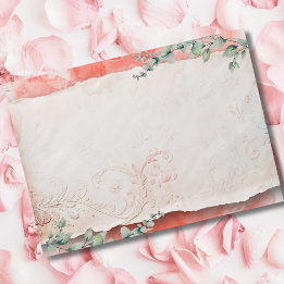 Blush Baroque Heart & Eucalyptus Romance Envelop