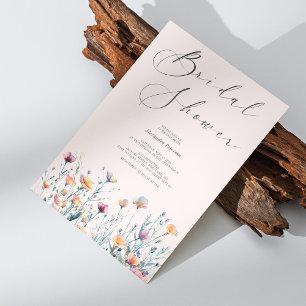Blush Beauty: Waterverf Bloemen vrijgezellenfeest Kaart